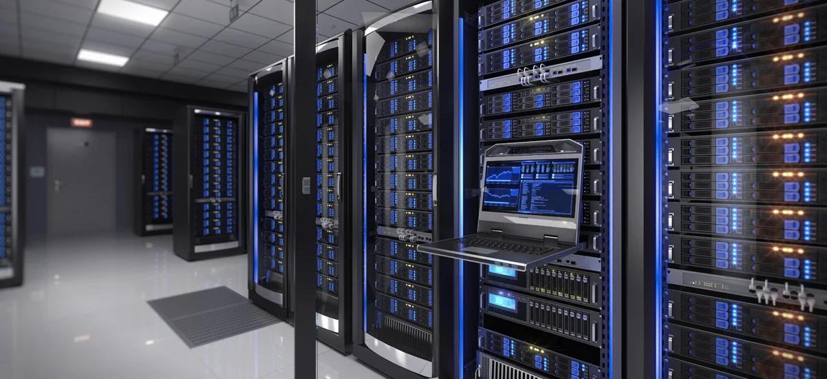 critical-facilities-featured racks of computer servers