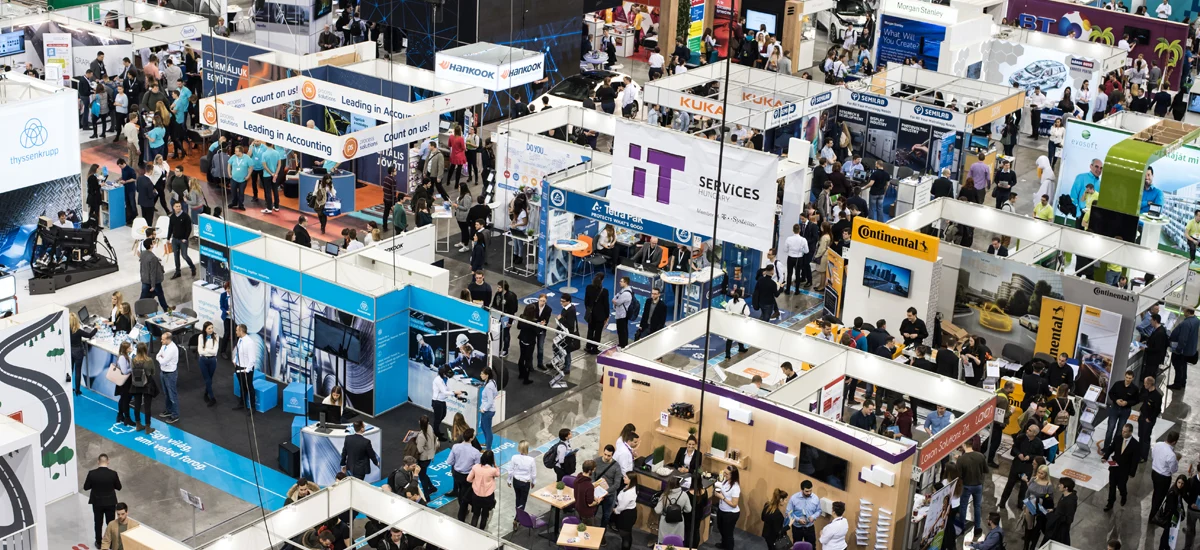 Overhead photo of a Career Fair