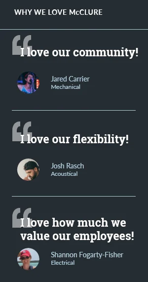 McClure Employee quotes